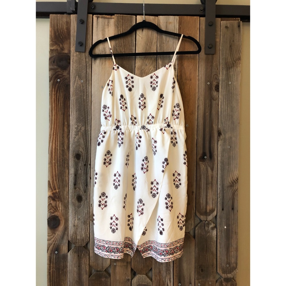 White Patterned Madewell Strap Mini Dress 4